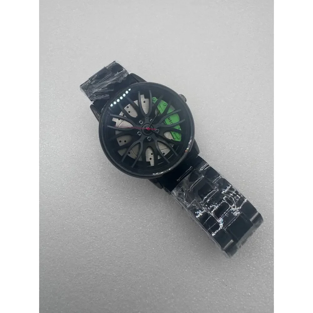 Luxury Watch - Car Wheel - Car Brake Green Brake - Water Resistant - Super Cool